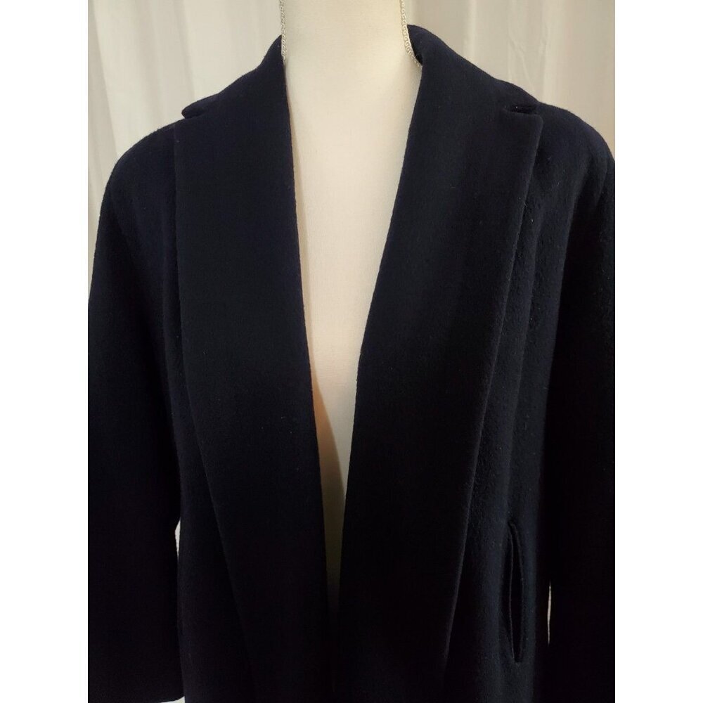 Rare Stroocks WoolL.S. Ayres Indianapolis Open Front Coat Dark Romantic Warm Lrg - Picture 2 of 16